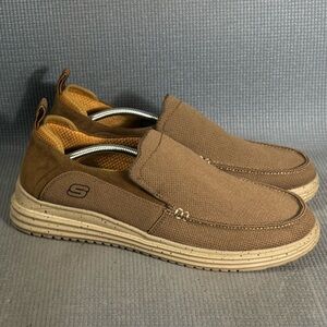 Skechers Proven Renco Brown Slip On Comfort Shoes Men’s Size 14